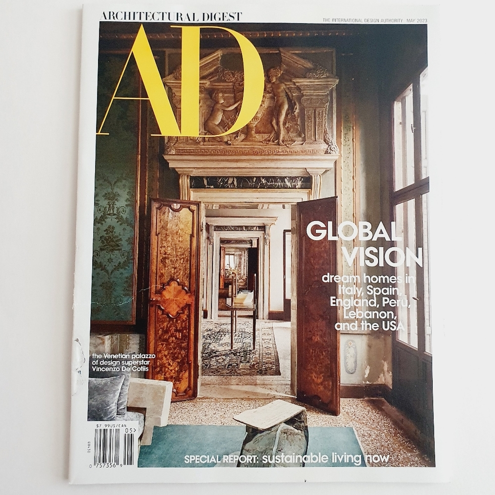 Architectural Digest Magazine May, 2023 Design Style Sustainable Living